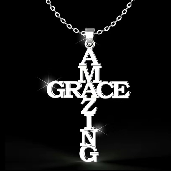 Jewelry - 💖 5 items for $25 Sale! 💖 Amazing Grace Silver Necklace